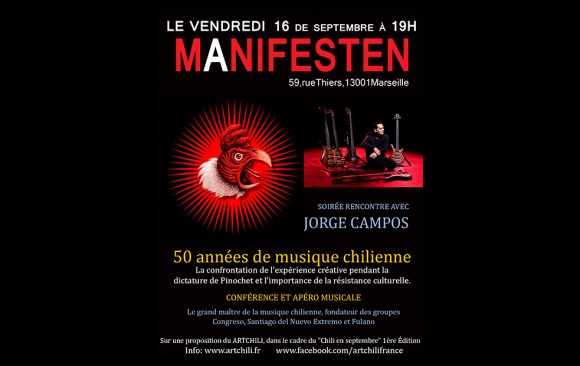 50 années de musique chilienne Jorge Campos, conférence et apéro musicale